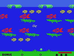 Frogger II: Threedeep title screen for Colecovision